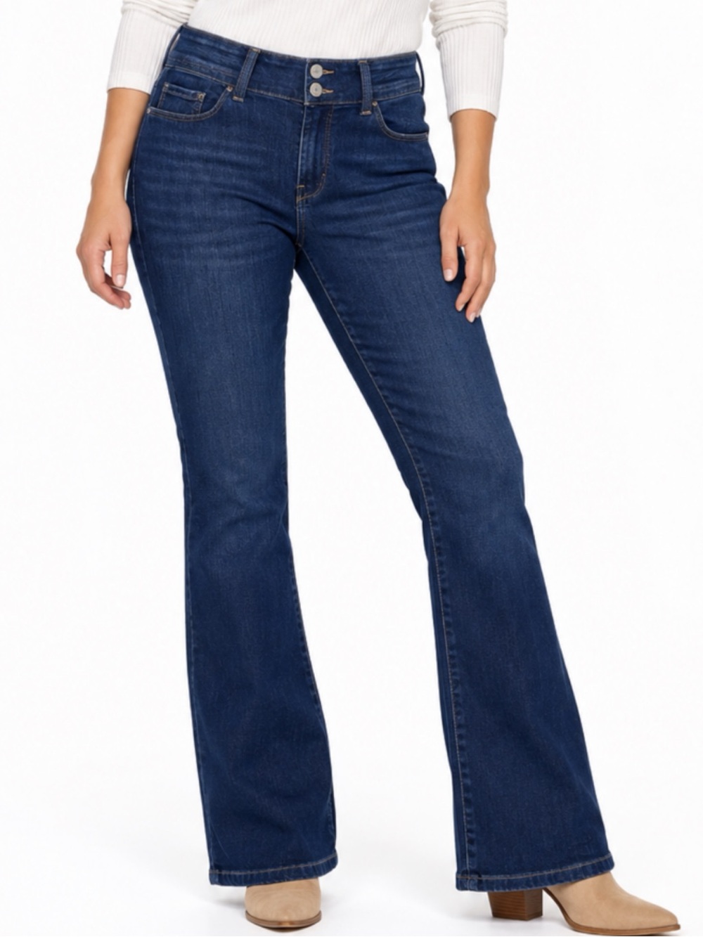 FRAME | Le High Flare Double Waist Flared High Rise Dark Denim Jeans Sz. 33